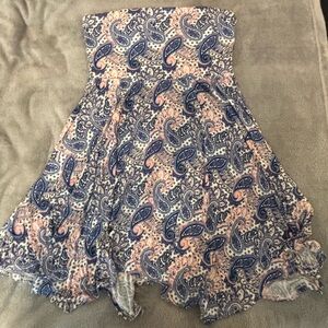 NWOT Express Paisley Strapless Dress Size L